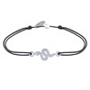 Bracelet Lien Serpent Argent - Gris - vue V1