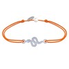 Bracelet Lien Serpent Argent 925 - Orange - vue V1