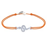 Bracelet Lien Serpent Argent 925 - Orange