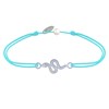 Bracelet Lien Serpent Argent 925 - Turquoise - vue V1