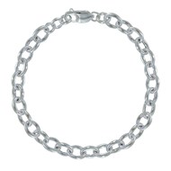 Bracelet Argent Gourmette Gros Maillons