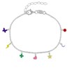 Bracelet Argent 925 Breloques Colorées - vue V1
