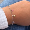 Bracelet Argent 925 Breloques Colorées - vue V3