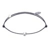 Bracelet Lien Petite Perle Argent - Gris - vue V1