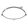 Bracelet Lien Petite Perle Argent 925 - Gris - vue V1
