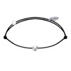 Bracelet Lien Petite Perle Argent 925 - Noir - vue V1