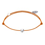 Bracelet Lien Petite Perle Argent 925 - Orange