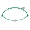Bracelet Lien Petite Perle Argent 925 - Vert - vue V1