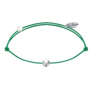 Bracelet Lien Petite Perle Argent 925 - Vert