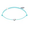 Bracelet Lien Petite Perle Argent - Turquoise - vue V1