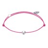 Bracelet Lien Petite Perle Argent 925 - Fuchsia - vue V1