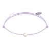 Bracelet Lien Petite Perle Blanche - Violet clair - vue V1