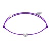 Bracelet Lien Petite Perle Argent 925 - Violet - vue V1