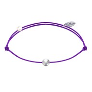 Bracelet Lien Petite Perle Argent 925 - Violet