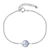 Bracelet Argent Perle de Nacre Plate - vue V1