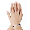 Bracelet Argent 925 Cauris Lien Tréssé - Bleu - vue V2