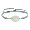 Bracelet Argent 925 Cauris Lien Tréssé - Gris clair - vue V1