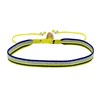 Bracelet Lien Tissé Bandes Jaune Argenté et Bleu - vue V1