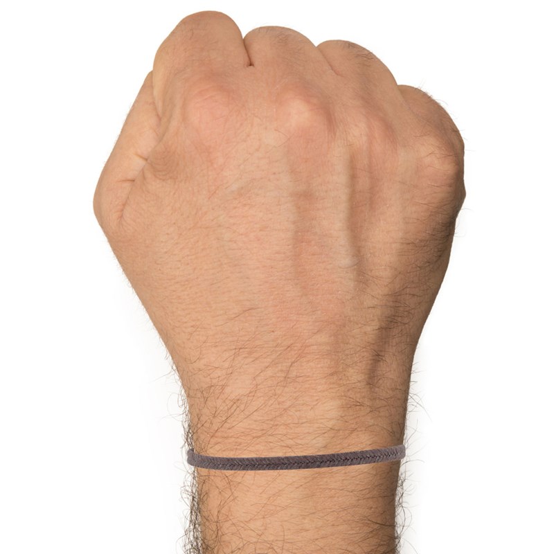 Bracelet Homme Tresse en Coton Chocolat - taille 20 cm - vue 2