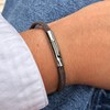 Bracelet Homme Tresse en Coton Chocolat - taille 20 cm - vue V3