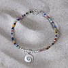 Bracelet Argent 925 Perles Facettées Multicolores Oeil de Sainte Lucie Rond - vue V3