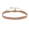 Bracelet Lien Tissé Orange Losanges Violet Clair - vue V1