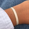 Bracelet Lien Tissé Blanc Flèches Jaune Fluo et Rose - vue V3