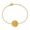 Bracelet Plaqué Or Médaille Ronde Love - vue V1