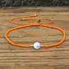 Bracelet Lien Perle d'Eau Douce Blanche et Petites Perles Mates - Vert kaki - vue V4