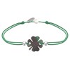 Bracelet Trèfle Nacre Grise et Perles d'Argent 925 - Classics - Vert - vue V1