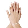 Bracelet Femme Cuir Simple Plat Fermoir Acier Inoxydable - Blanc - vue V2