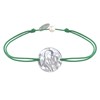 Bracelet Lien Médaille de Nacre Ronde Vierge à l'Enfant - Vert - vue V1