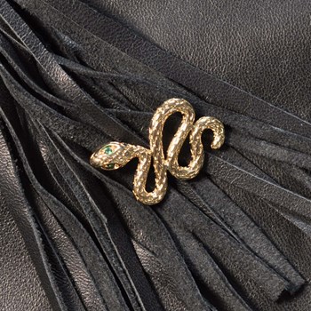 Vergulde slang met groene ogen hanger