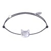 Bracelet Lien Tête de Chat en Nacre - Gris - vue V1