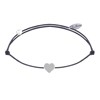 Bracelet Lien Argent Mini Coeur - Gris - vue V1