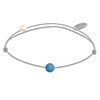 Bracelet Lien Petite Perle de Turquoise - Gris argent - vue V1
