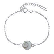 Bracelet Argent 925 Oeil de Sainte Lucie Rond - Moyen Modèle