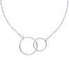 Collier Argent 925 Rhodié Deux Cercles - vue V1