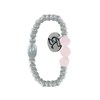 Bague Argent 925 Elastique Bille et Trois Perles de Quartz Rose Facettée - vue V1