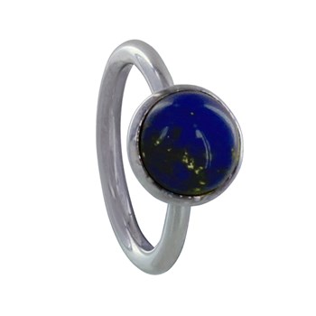 Bague Argent 925 Demi Sphère de Lapis Lazuli