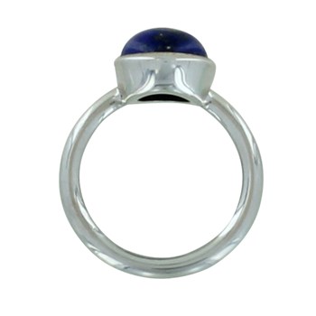 Bague Argent 925 Demi Sphère de Lapis Lazuli