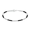 Bracelet Argent 925 Perles et Onyx Noir Facetté M1 - vue V1