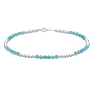 Bracelet Perles Argent 925 et Perles d'Amazonite Facetté M1