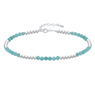 Bracelet Perles Argent et Perles d'Amazonite Facetté M1