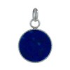 Pendentif Argent Rond Dentelé de Lapis Lazuli - vue V1