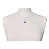 Pendentif Argent 925 Rond Lisse de Lapis Lazuli - vue V2
