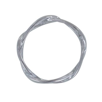 Bague Argent 925 Rhodié Maillons Ovales Entrelacés