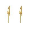 Boucles d'Oreilles Clip Laiton Doré Deux Triangles - vue V3