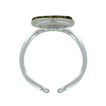 Bague Argent 925 Rond Dentelé de Labradorite