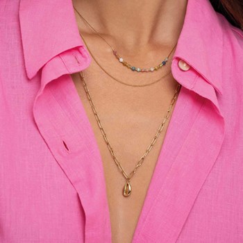 Multi rangs Coquillage doré